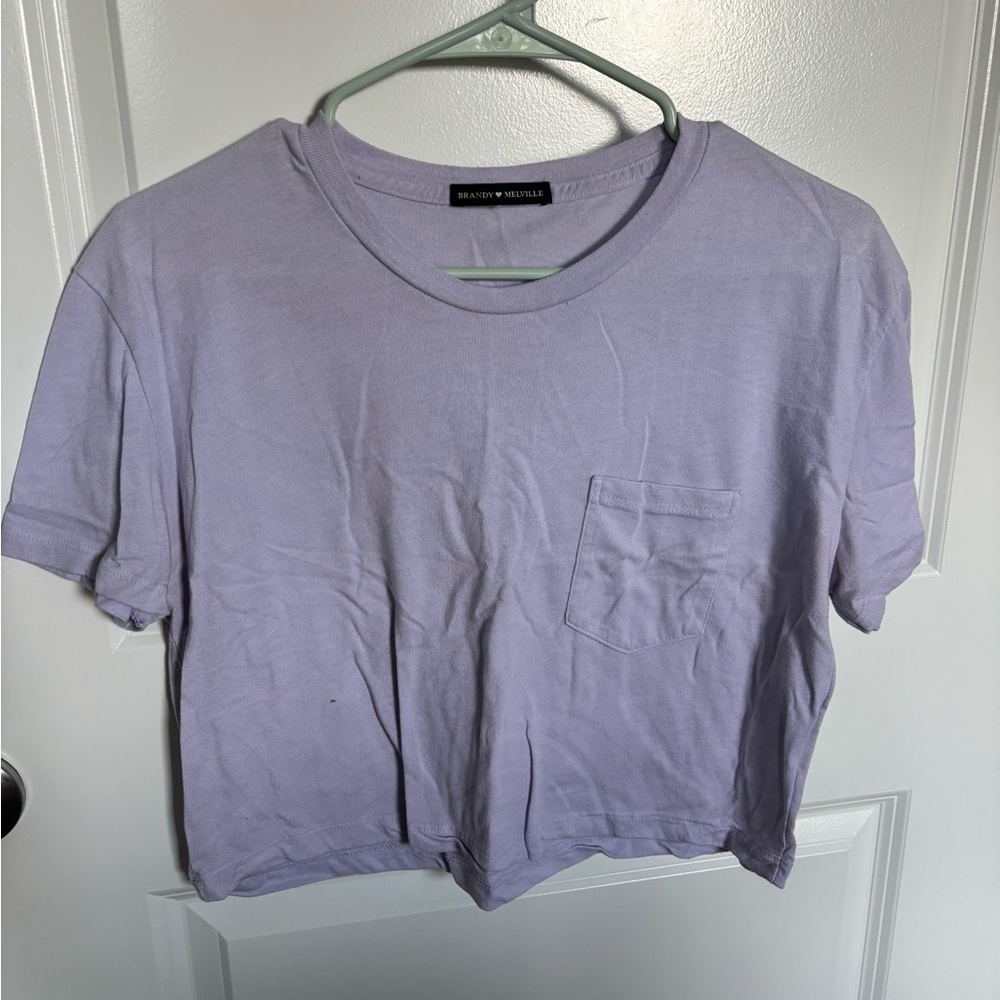 Brandy Melville Light Purple Crop Top